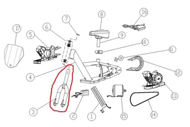 Fourche avant Sedna 12